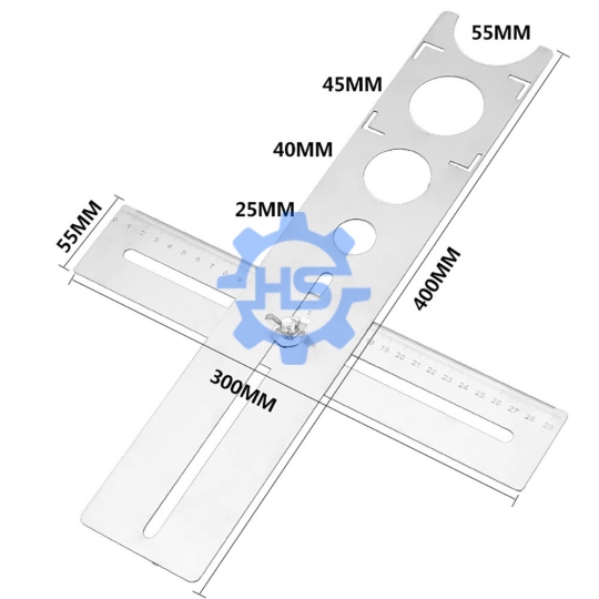 THƯỚC INOX ĐỊNH VỊ KHOÉT LỖ 30x40mm